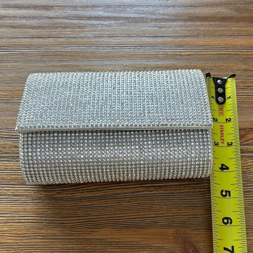 Sparkling Silver Rhinestone Clutch - Picture 10 of 11
